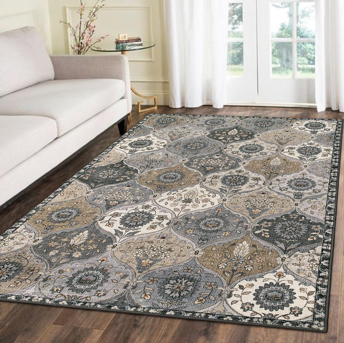 Lahome Washable Rugs for Entryway, 2x3 Kitchen Rugs Non Slip Washable
