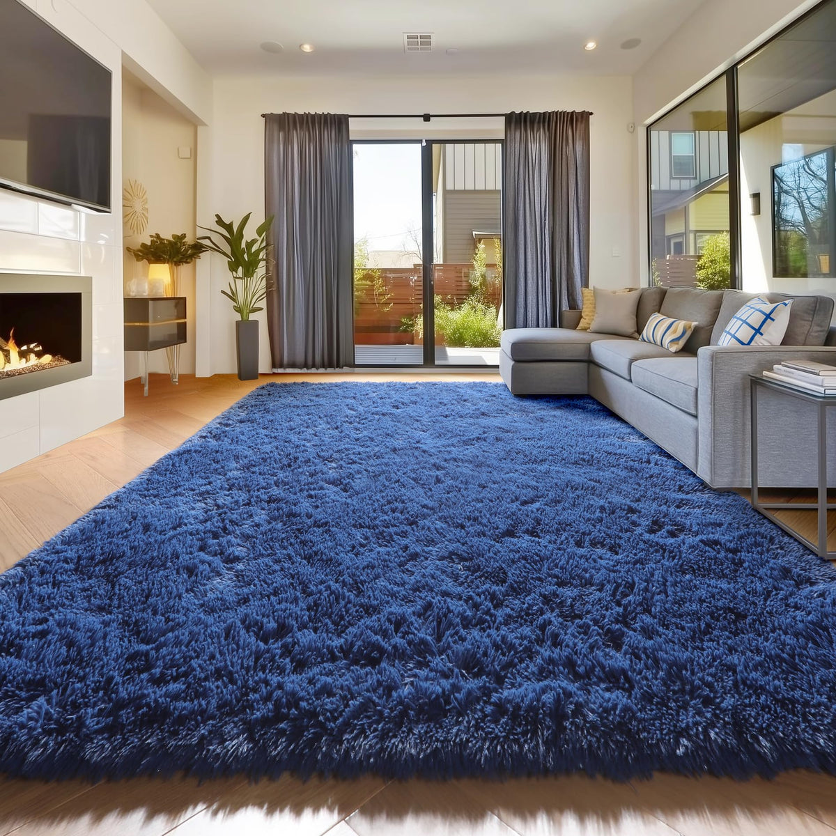 Amdrebio Burnt Orange Fall Shag Runner Area Rug 2x6 for Bedroom Living Room