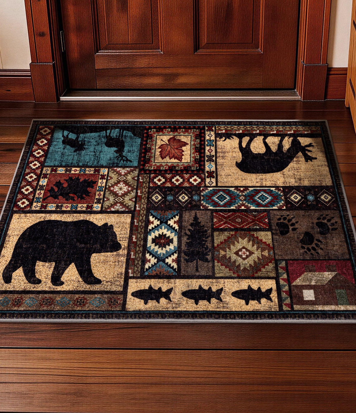 YIHOUSE Washable Rustic Cabin Runner Rug 2x6 Hallway