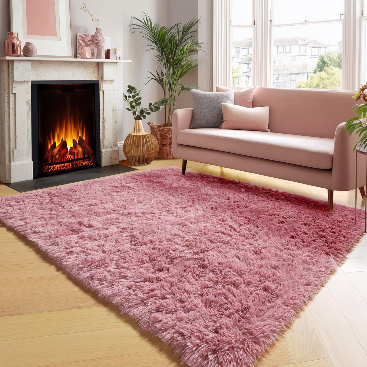 White Runner Rugs for Bedroom Living Room, Fluffy 2x6 Bedside Soft Area Rug