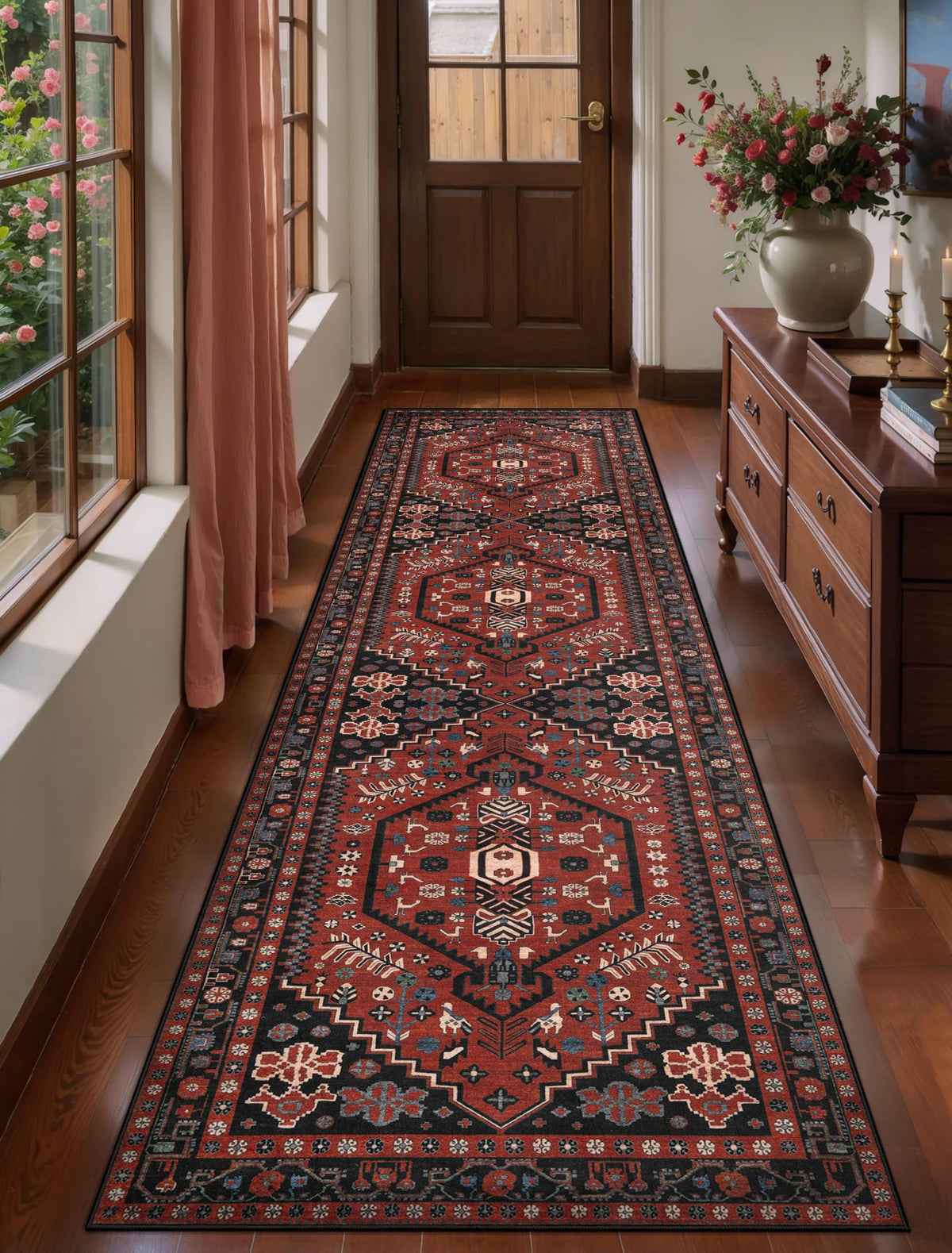 Ciicool Washable 3x5 Area Rug,Boho Non-Slip Indoor Mat for Entryway Kitchen