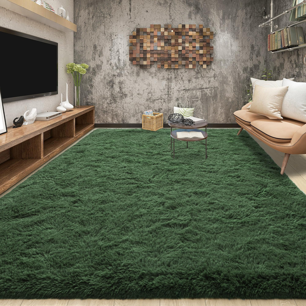 Tepook Black Soft Runner Rugs for Bedroom 2x6 ft with Rubber Backing