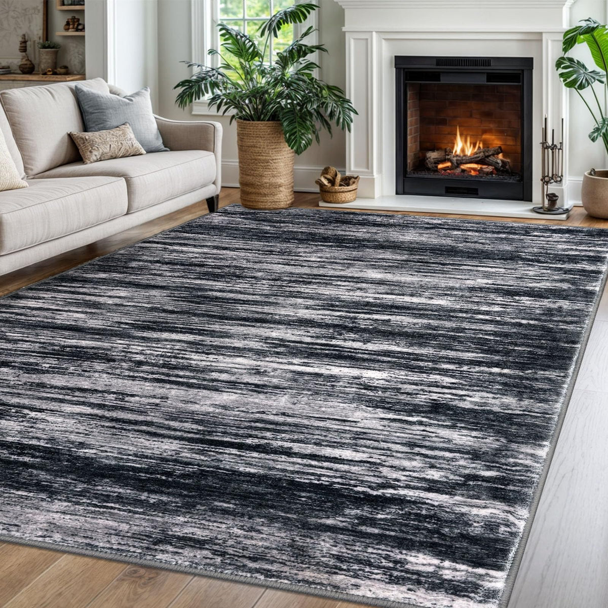 SIILOOM 3x5 Washable Area Rug Non Slip Door Mat Indoor for Entryway Bedside
