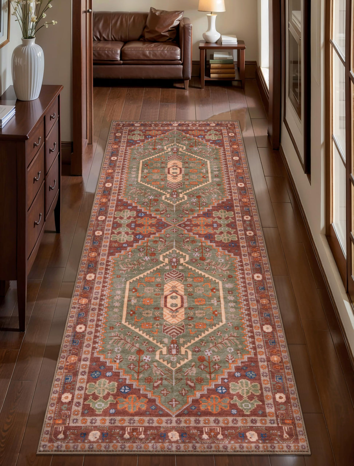 Ciicool Washable 3x5 Area Rug,Boho Non-Slip Indoor Mat for Entryway Kitchen