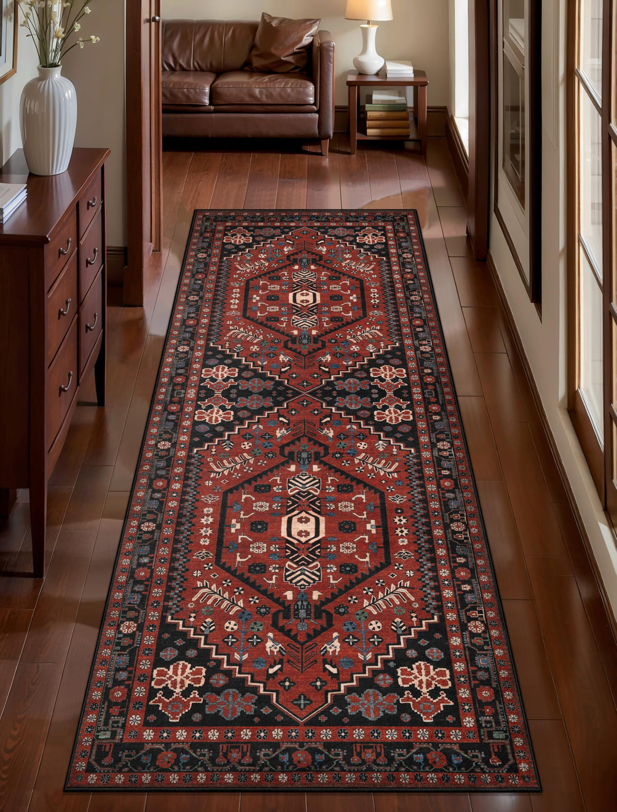 Ciicool Washable 3x5 Area Rug,Boho Non-Slip Indoor Mat for Entryway Kitchen