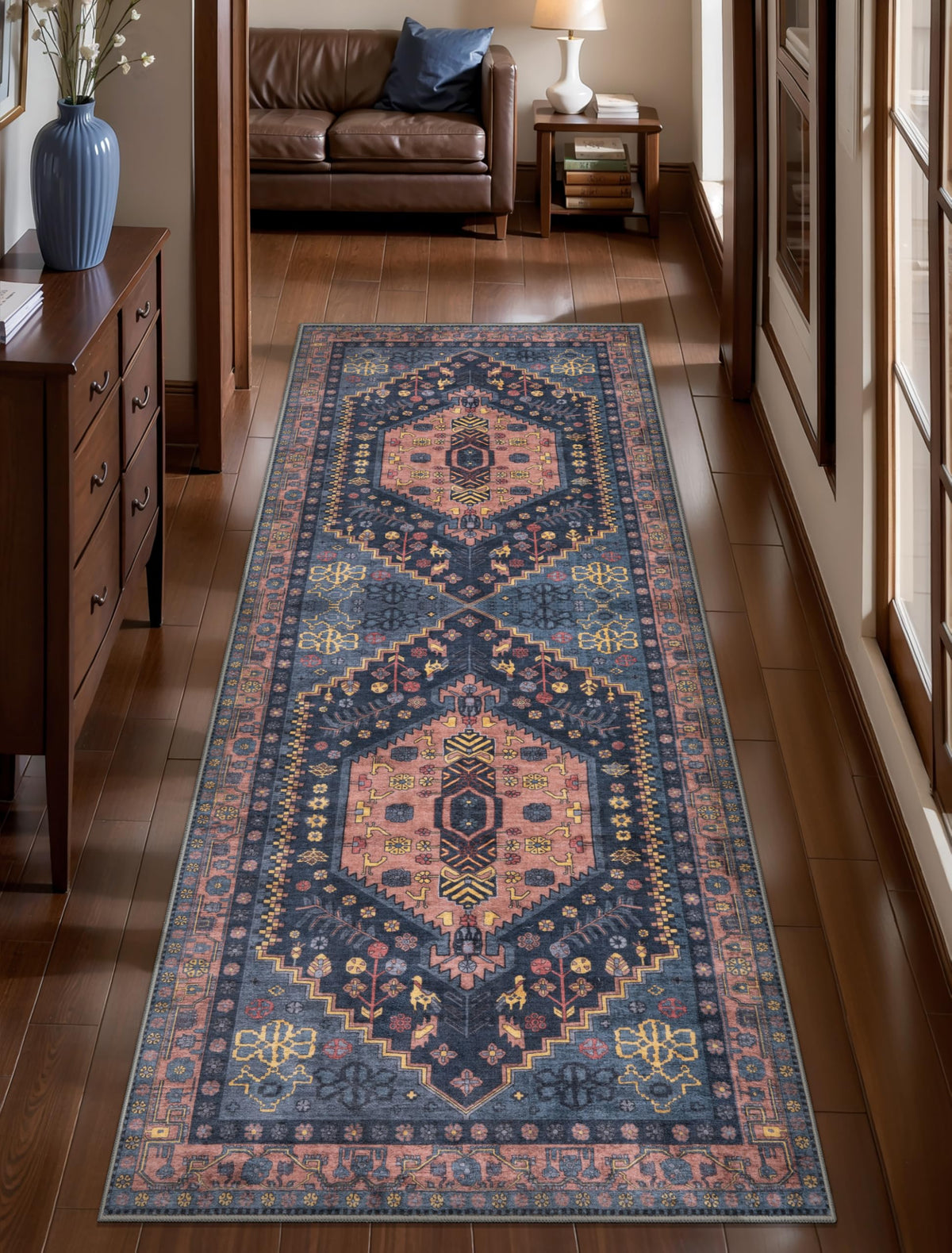 Ciicool Washable 3x5 Area Rug,Boho Non-Slip Indoor Mat for Entryway Kitchen