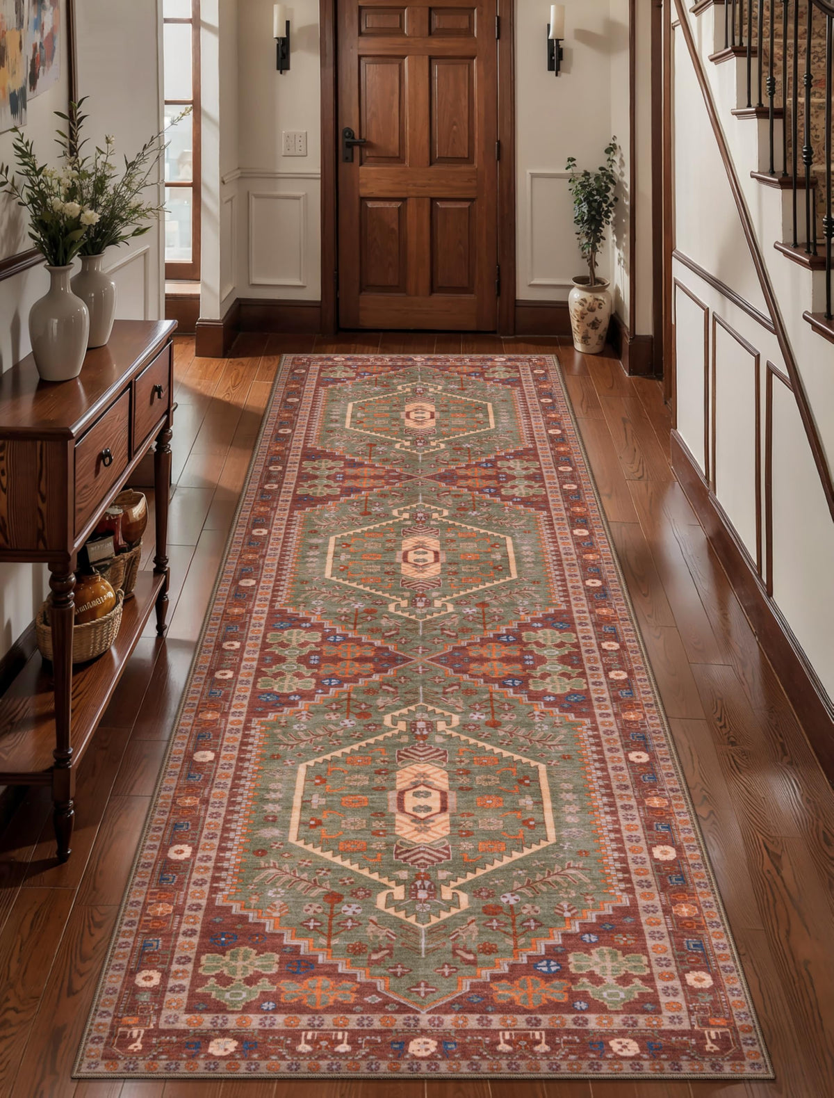 Ciicool Washable 3x5 Area Rug,Boho Non-Slip Indoor Mat for Entryway Kitchen