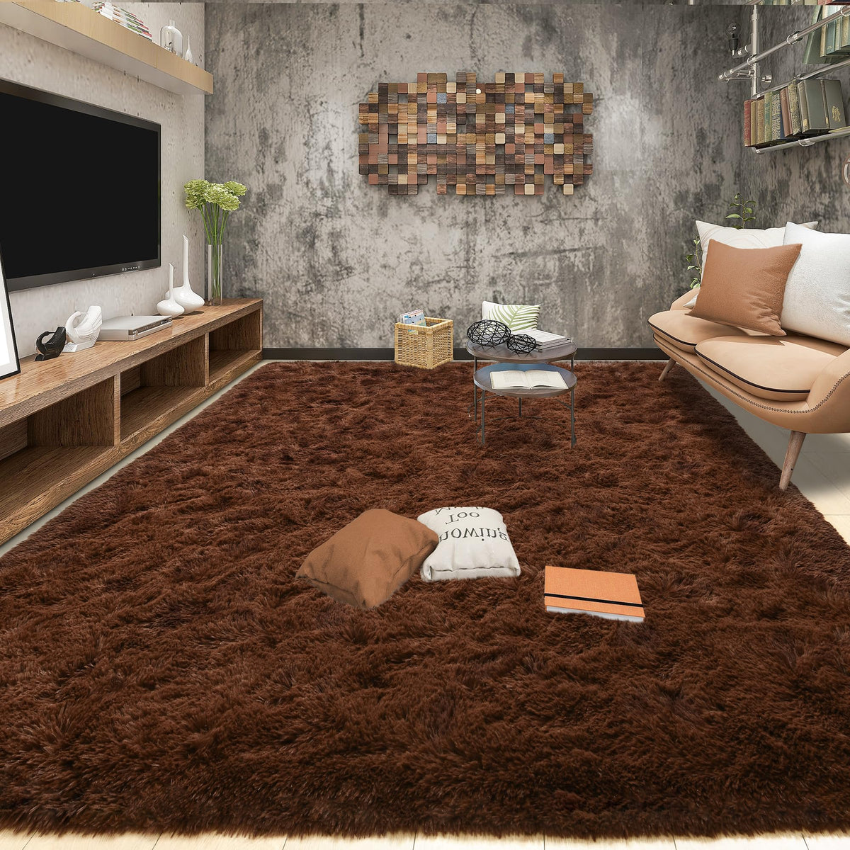 Tepook Black Soft Runner Rugs for Bedroom 2x6 ft with Rubber Backing