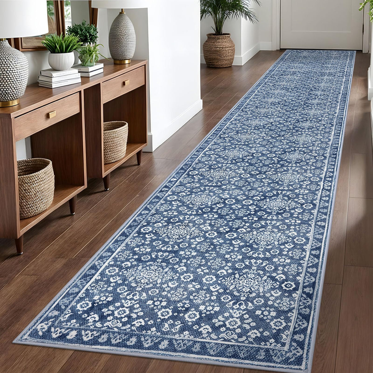 Vintage Washable Entryway Rug 2x3 Small Area Rug Non Slip Door Mat