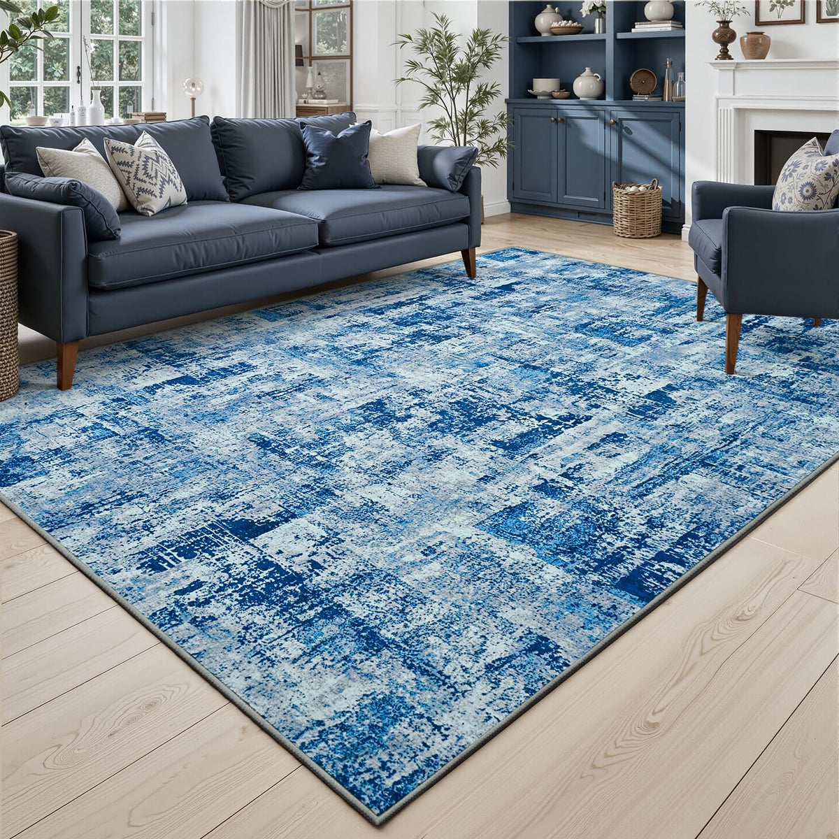 Toneed Washable 2x6 Non-Slip Runner Rug for Hallway Kitchen, Grey