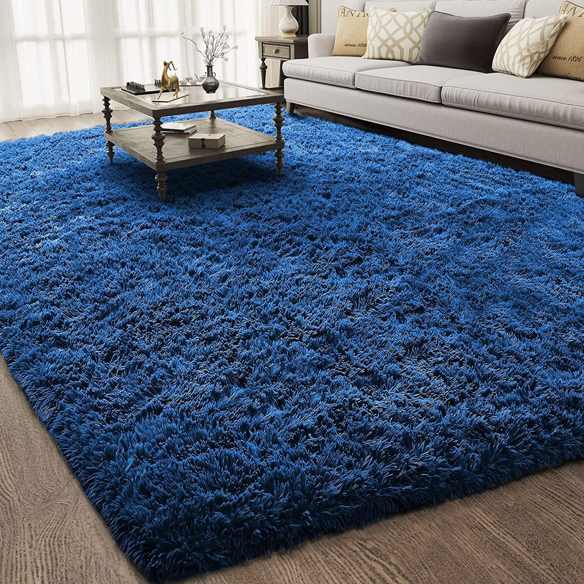 Ophanie 2x6 Washable Runner Rug for Hallway,Non-Slip Fluffy Soft Bedside Rugs, Bedroom Living Room Grey Shaggy Gray Carpet for Kids Girls Boys Dorm Nursery Home Decor Aesthetic