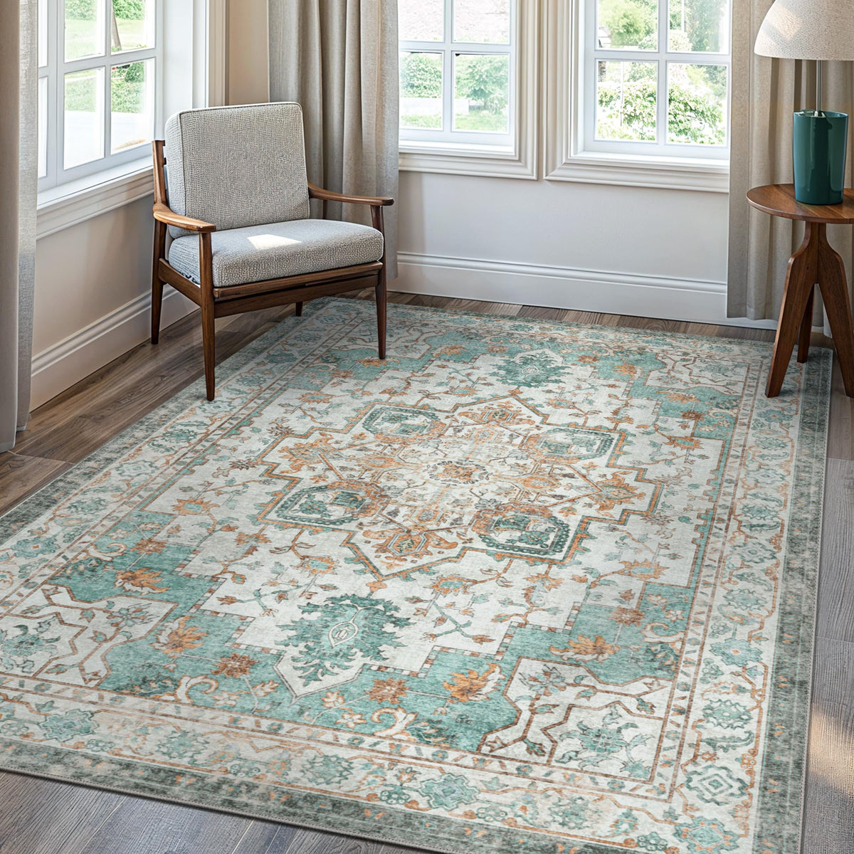 GENIMO 2x5 Washable Runner Rug Non Slip for Hallway, Light Taupe Brown