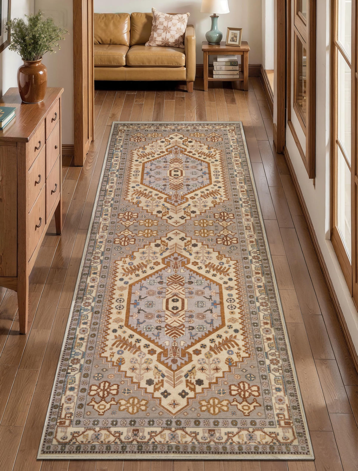 Ciicool Washable 3x5 Area Rug,Boho Non-Slip Indoor Mat for Entryway Kitchen