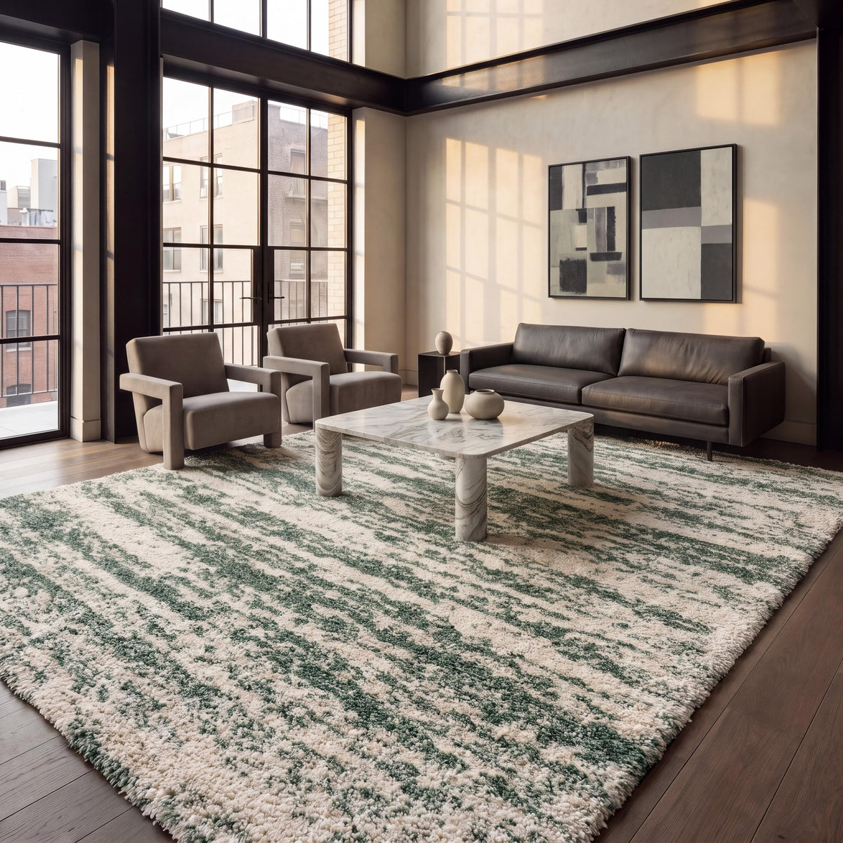 SAFAVIEH Hudson Shag Accent Rug 2x3, Ivory & Beige SGH206B