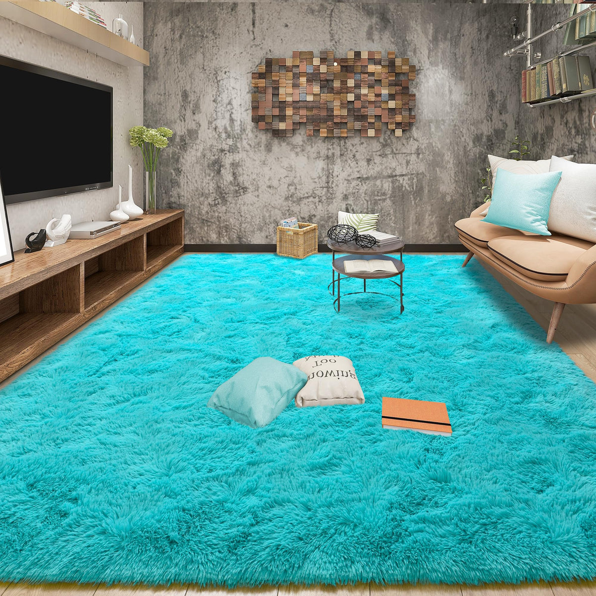 Tepook Black Soft Runner Rugs for Bedroom 2x6 ft with Rubber Backing