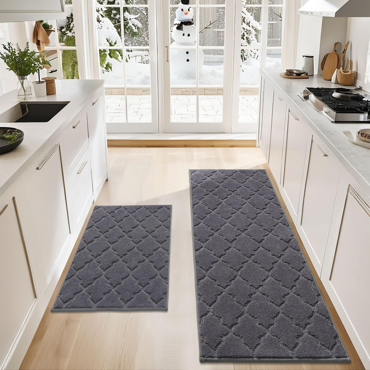 COSY HOMEER Soft Kitchen Floor Mats and Rugs Non Slip 20"x59",Dark Grey