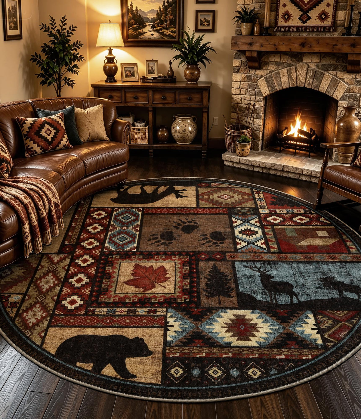 YIHOUSE Washable Rustic Cabin Runner Rug 2x6 Hallway
