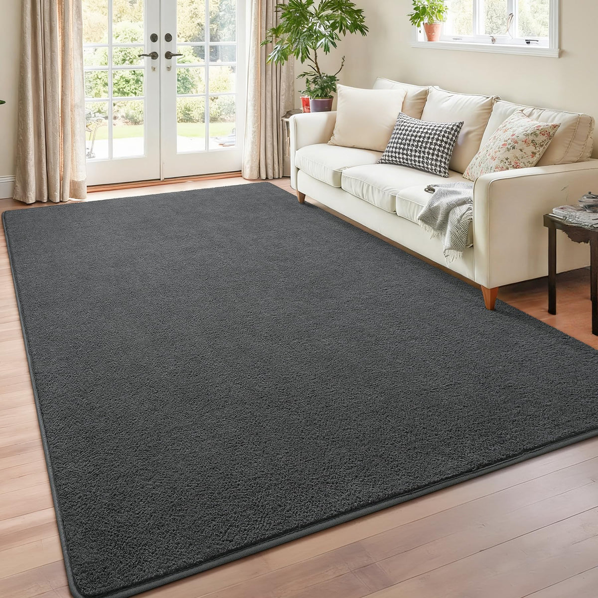 Chicrug Black 2x6 Minimalist Washable Runner Rugs for Hallway Entryway