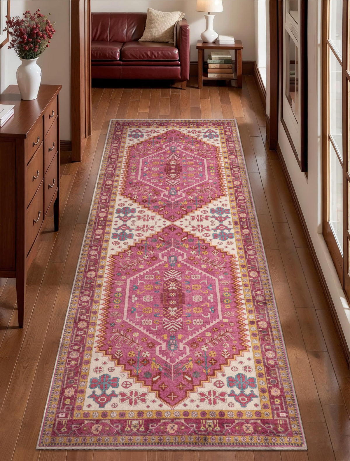 Ciicool Washable 3x5 Area Rug,Boho Non-Slip Indoor Mat for Entryway Kitchen