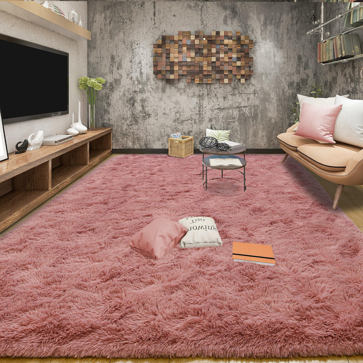 Tepook Black Soft Runner Rugs for Bedroom 2x6 ft with Rubber Backing