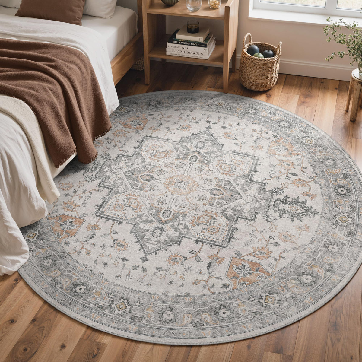 GENIMO 2x5 Washable Runner Rug Non Slip for Hallway, Light Taupe Brown