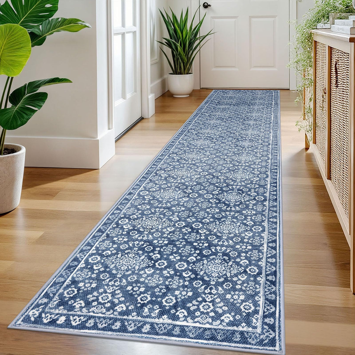 Vintage Washable Entryway Rug 2x3 Small Area Rug Non Slip Door Mat