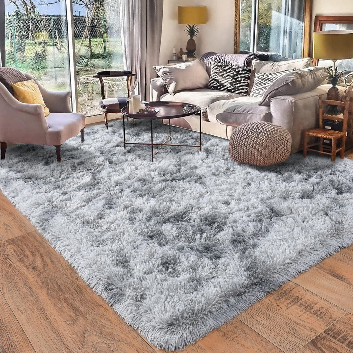 Small Black Area Rug, 2x3 Rug for Bedroom Shaggy Throw Rugs for Dorm Rug, Soft Shag Carpet for Kids Room, Plush Comfy Fluffy Bedside Rug for Home Decor Aesthetic