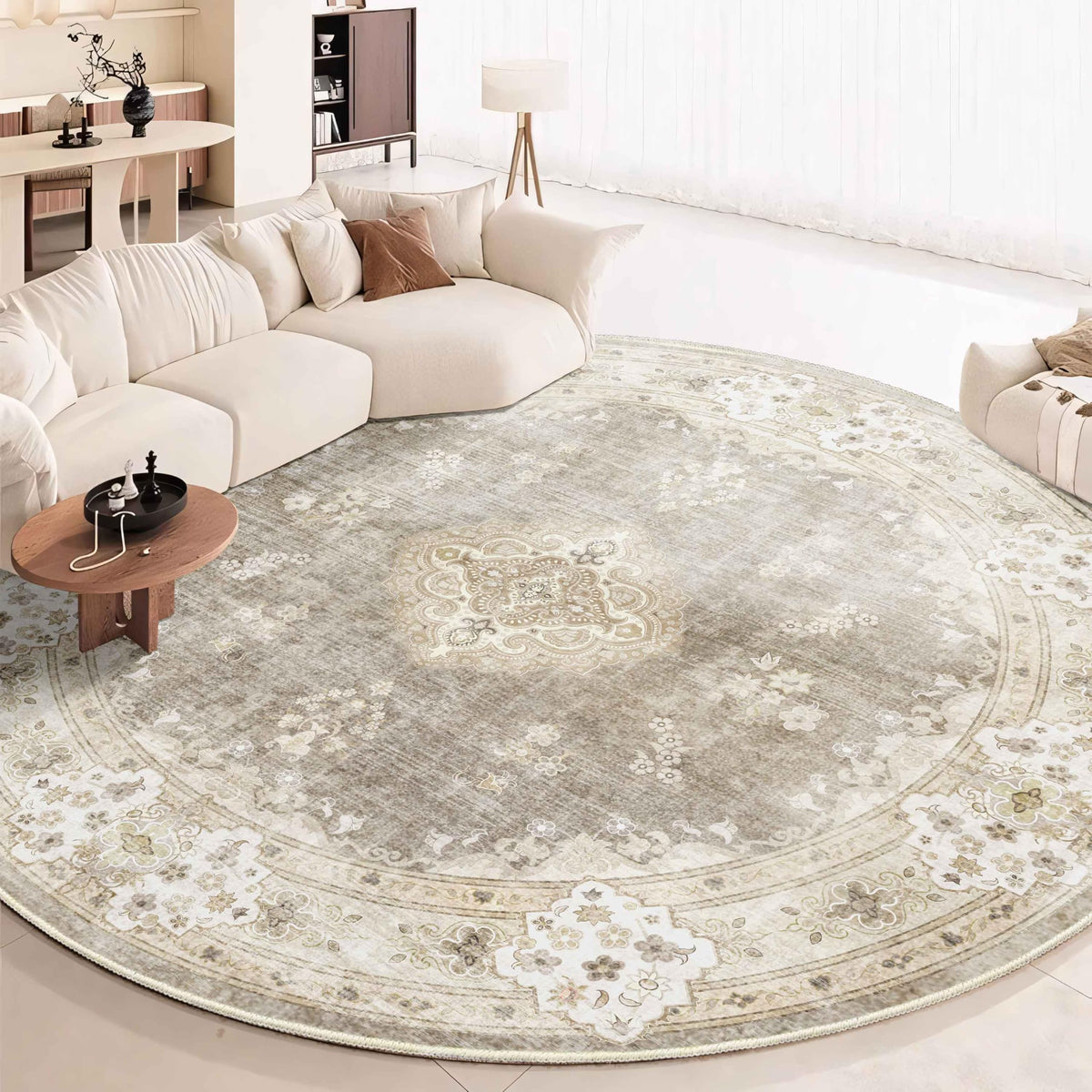 MUJOO Pink Rug 3x5 Washable,Boho Area Rugs Small Non Slip Low-Pile Floral