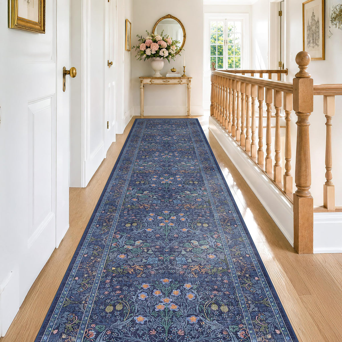 Washable Plum Purple Runner Rug 2x6 - Boho Rug Runner for Bathroom, Kitchen, Indoor Entryway, Low Pile Violet Carpet for Bedroom Bedside, Laundry Room, Hallway Mats for Floor, Stain Resistant
