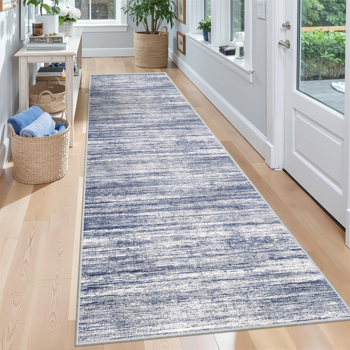 2x8 Runner Rug Non Slip,Washable Hallway Runner Rug,Beige