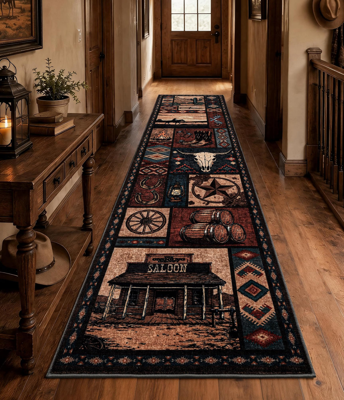YIHOUSE Washable Rustic Cabin Runner Rug 2x6 Hallway