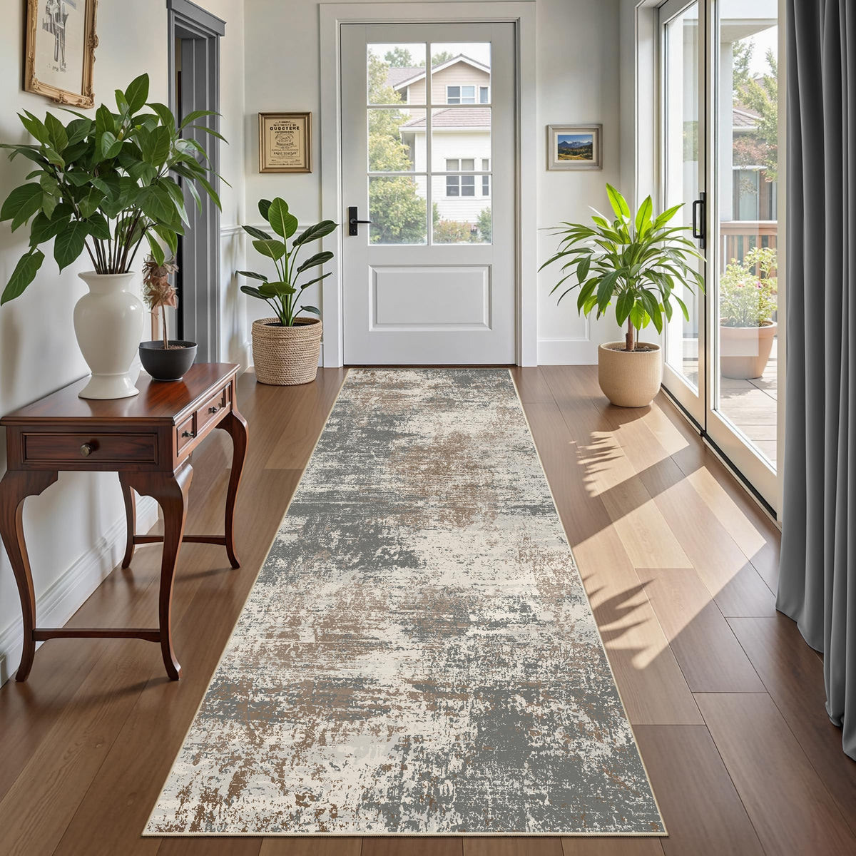 Ciicool Washable Area Rug 2x3 Entryway Rug, Modern Abstract Entry Mat Navy