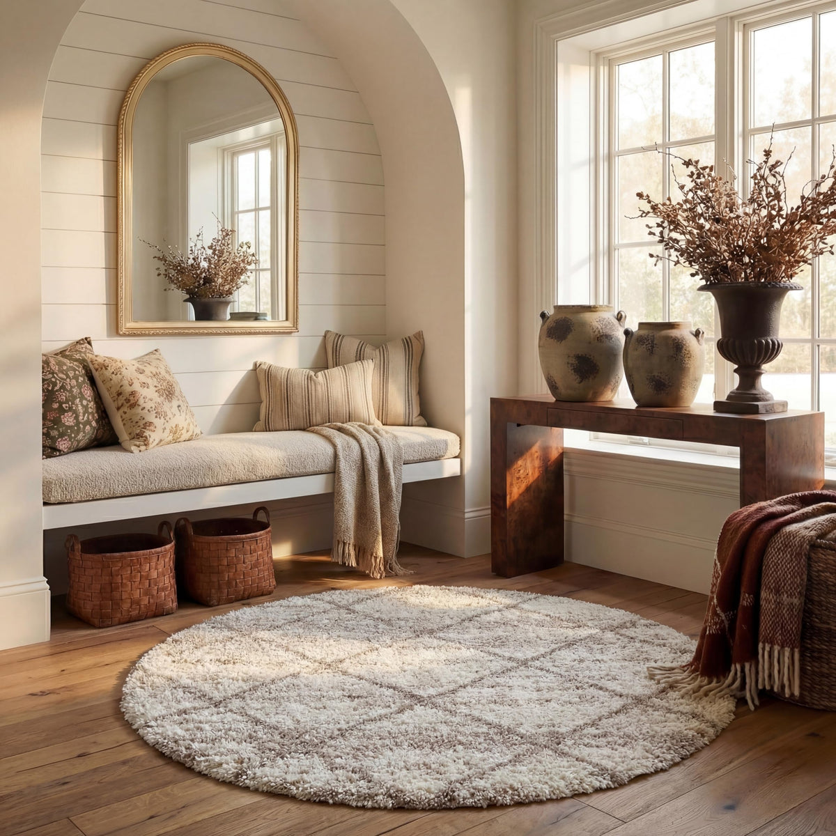 SAFAVIEH Hudson Shag Accent Rug 2'x3', Soft Distressed Grey & Ivory SGH281K