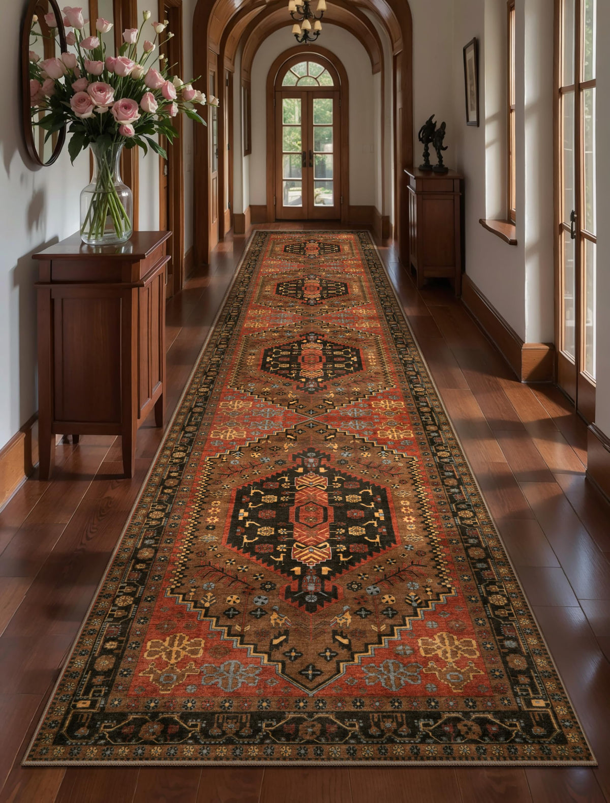 Ciicool Washable 3x5 Area Rug,Boho Non-Slip Indoor Mat for Entryway Kitchen