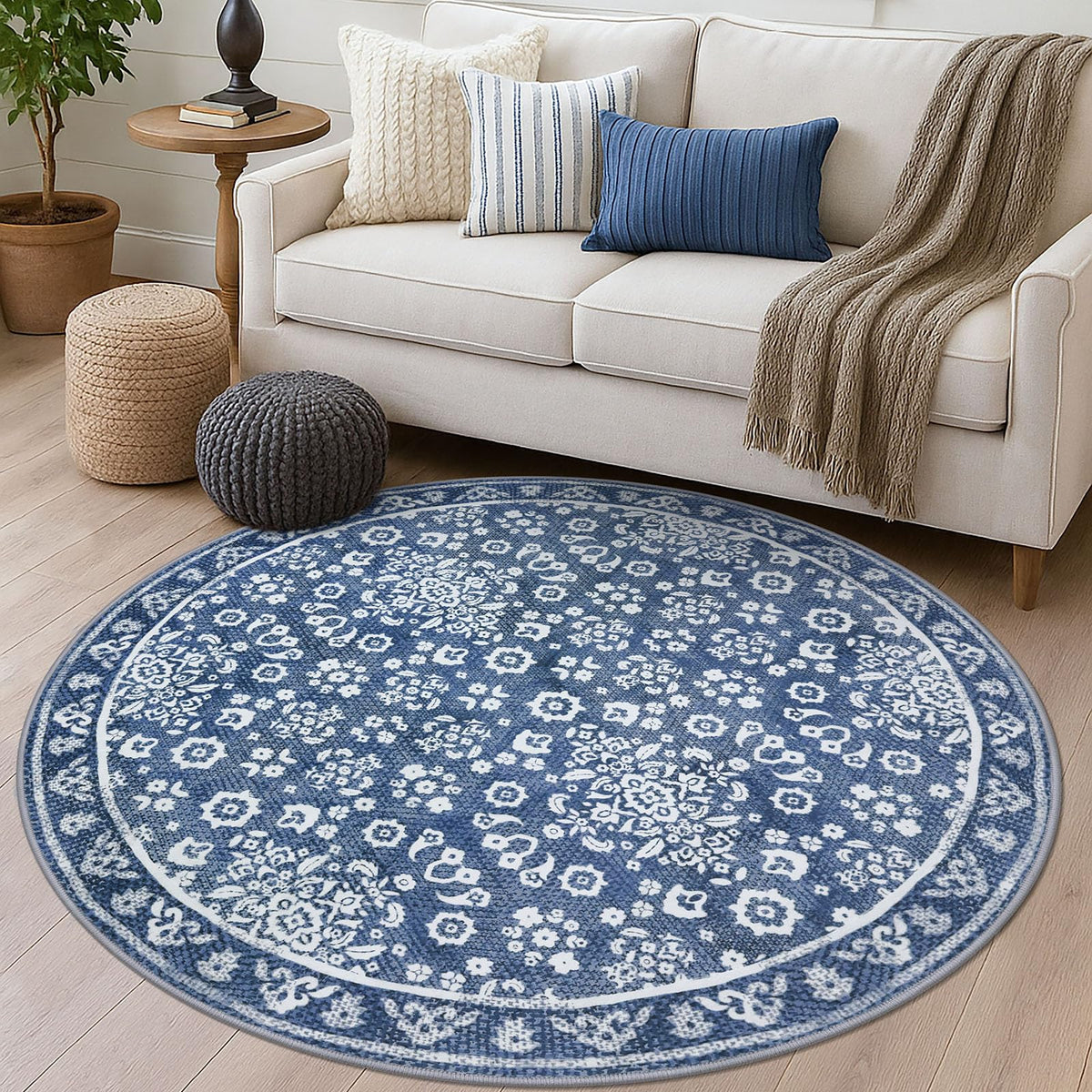 Vintage Washable Entryway Rug 2x3 Small Area Rug Non Slip Door Mat