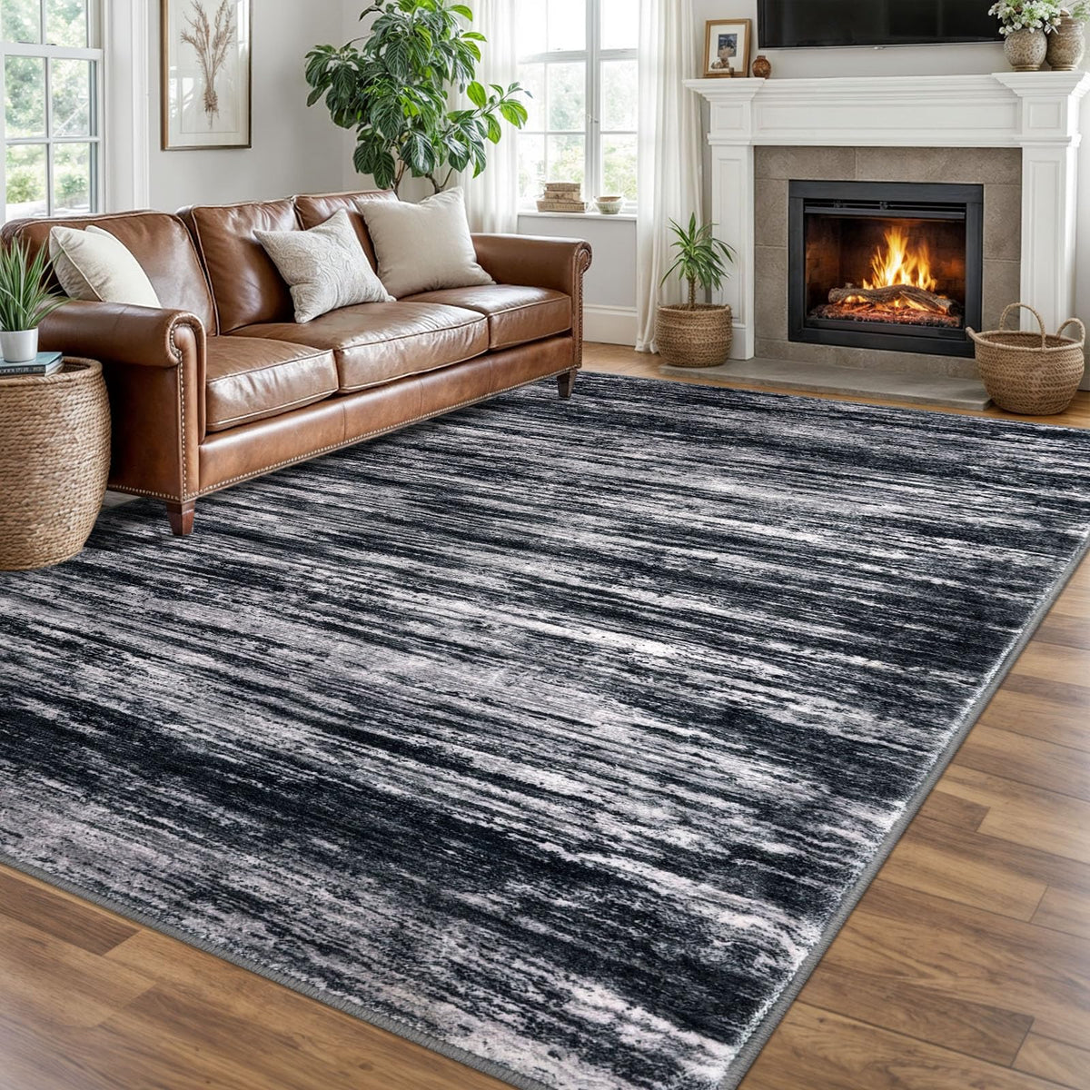 SIILOOM 3x5 Washable Area Rug Non Slip Door Mat Indoor for Entryway Bedside
