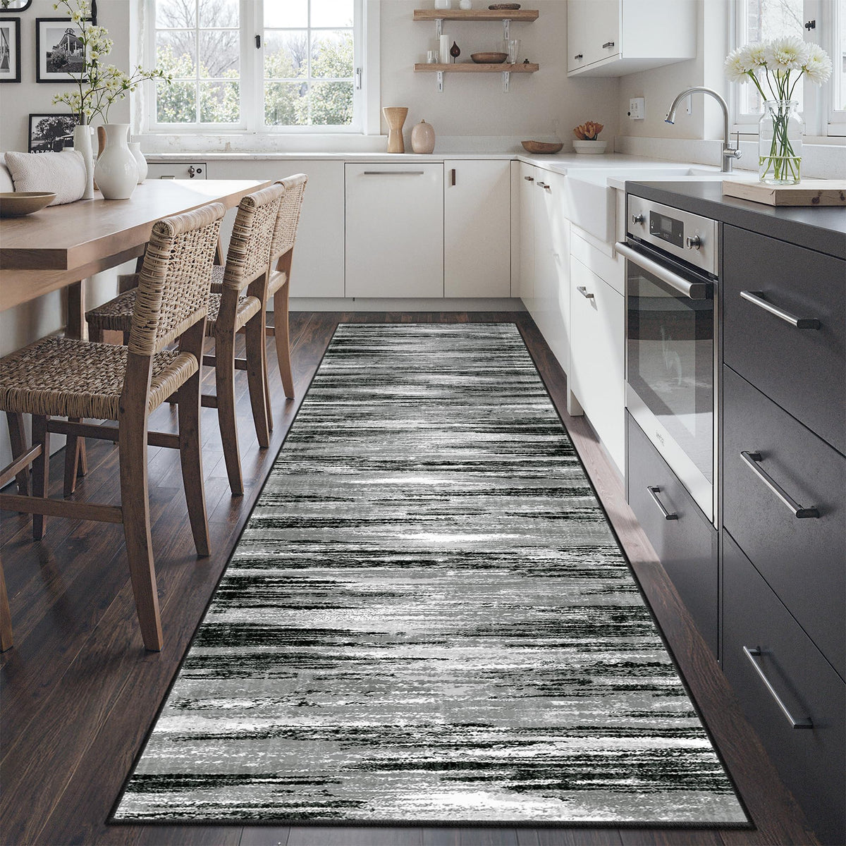 2x8 Runner Rug Non Slip,Washable Hallway Runner Rug,Beige