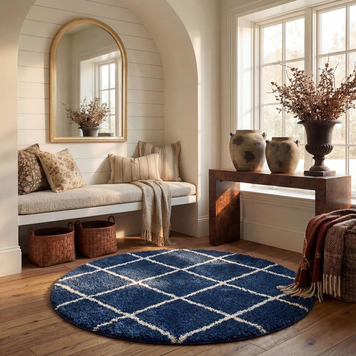 SAFAVIEH Hudson Shag Accent Rug 2'x3', Soft Distressed Grey & Ivory SGH281K