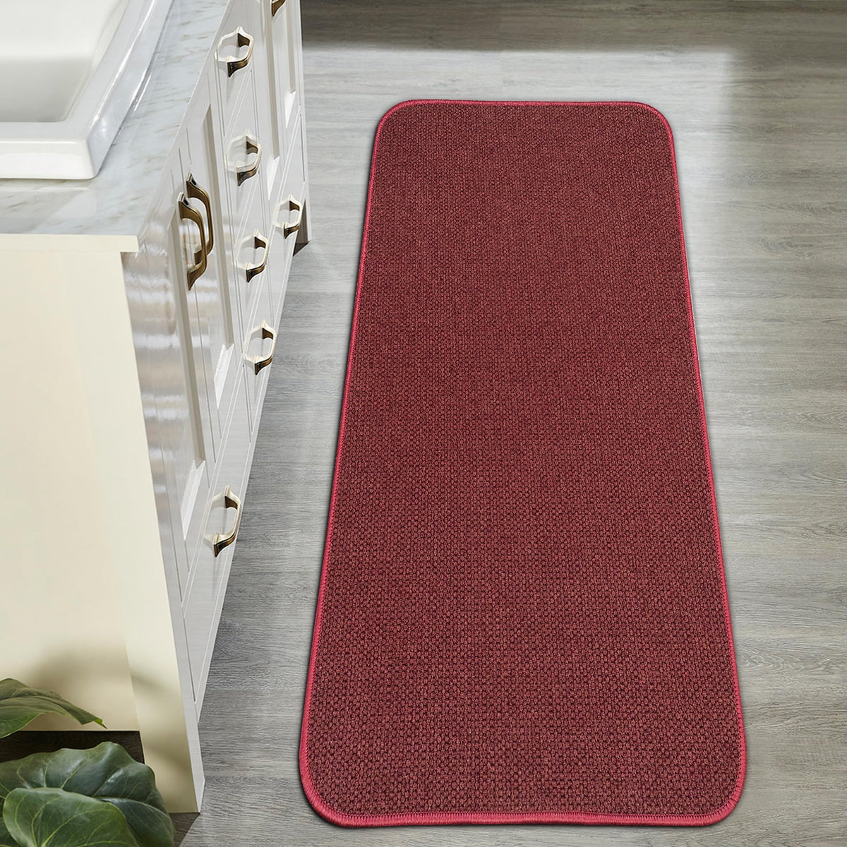 Bath Mat,Ultra Thin Bathroom Rugs,Rubber Bath Mats for Bathroom,No Slip Bath Rugs,Quick Dry,Machine Washable,Low Pile,Absorbent,Shower Outside,Sink,Home Decor Accessories.Grey,1'5"x2'3"(17x27Inch)