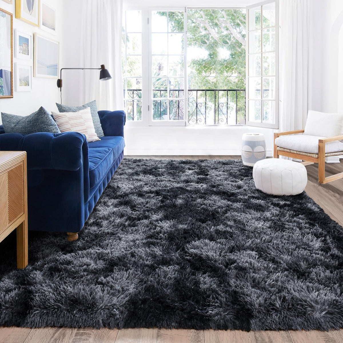 Small Black Area Rug, 2x3 Rug for Bedroom Shaggy Throw Rugs for Dorm Rug, Soft Shag Carpet for Kids Room, Plush Comfy Fluffy Bedside Rug for Home Decor Aesthetic