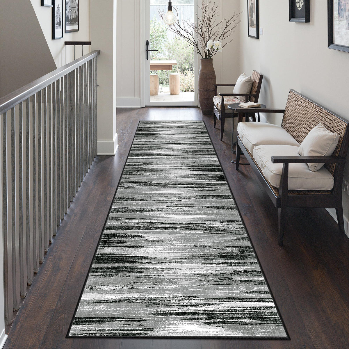 2x8 Runner Rug Non Slip,Washable Hallway Runner Rug,Beige