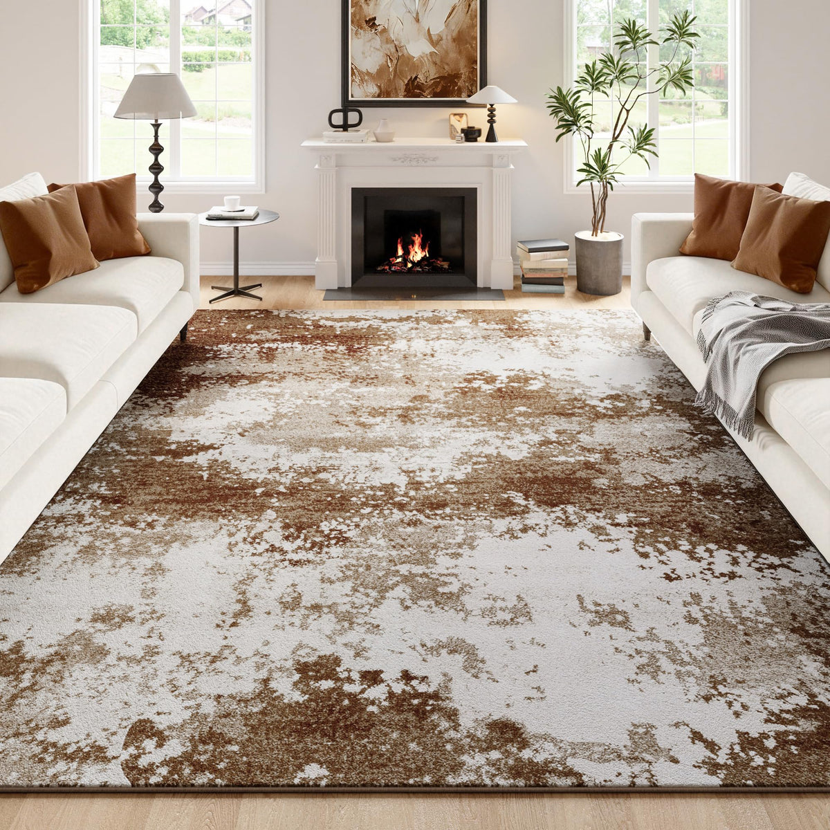 Entryway Rug 2x3 Grey Door Mat Indoor Entrance 24x36, Washable Small Throw Rugs for Kitchen Floor, Entry, Front Door, Bedroom Bedside, Non-Slip Low Pile Stain & Fade Resistant, Abstract Gray