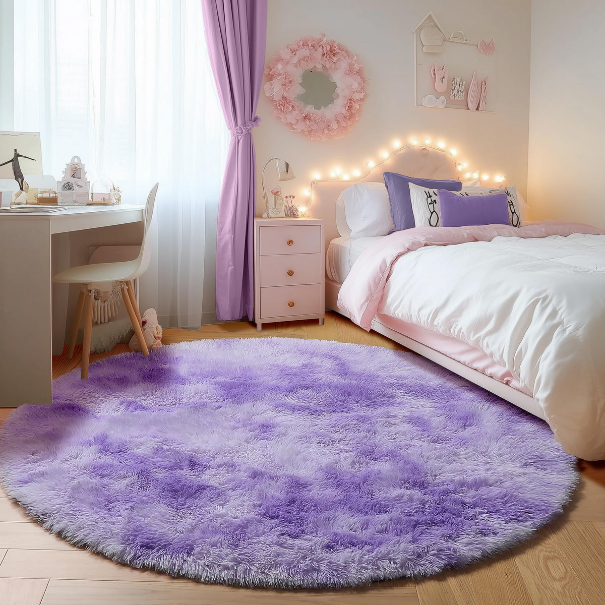 White Runner Rugs for Bedroom Living Room, Fluffy 2x6 Bedside Soft Area Rug