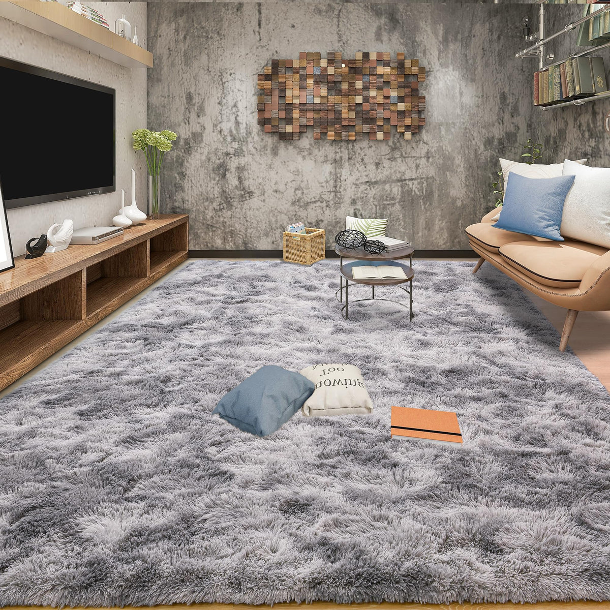 Tepook Black Soft Runner Rugs for Bedroom 2x6 ft with Rubber Backing