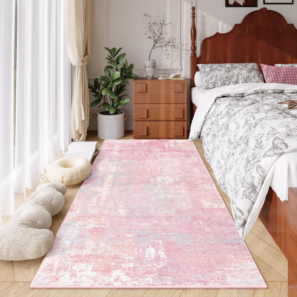 Entryway Rug 2x3 Grey Door Mat Indoor Entrance 24x36, Washable Small Throw Rugs for Kitchen Floor, Entry, Front Door, Bedroom Bedside, Non-Slip Low Pile Stain & Fade Resistant, Abstract Gray
