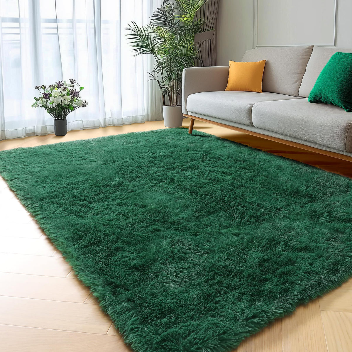 White Runner Rugs for Bedroom Living Room, Fluffy 2x6 Bedside Soft Area Rug