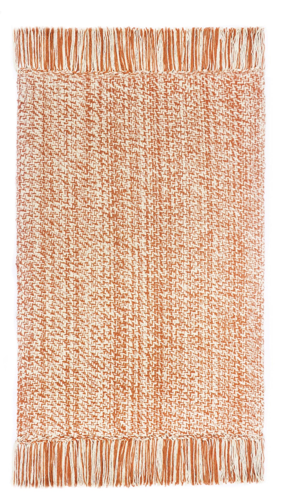 COTTON CRAFT Woven Area Rug - 2 Pack Entryway Mat with Fringe - Tan Natural
