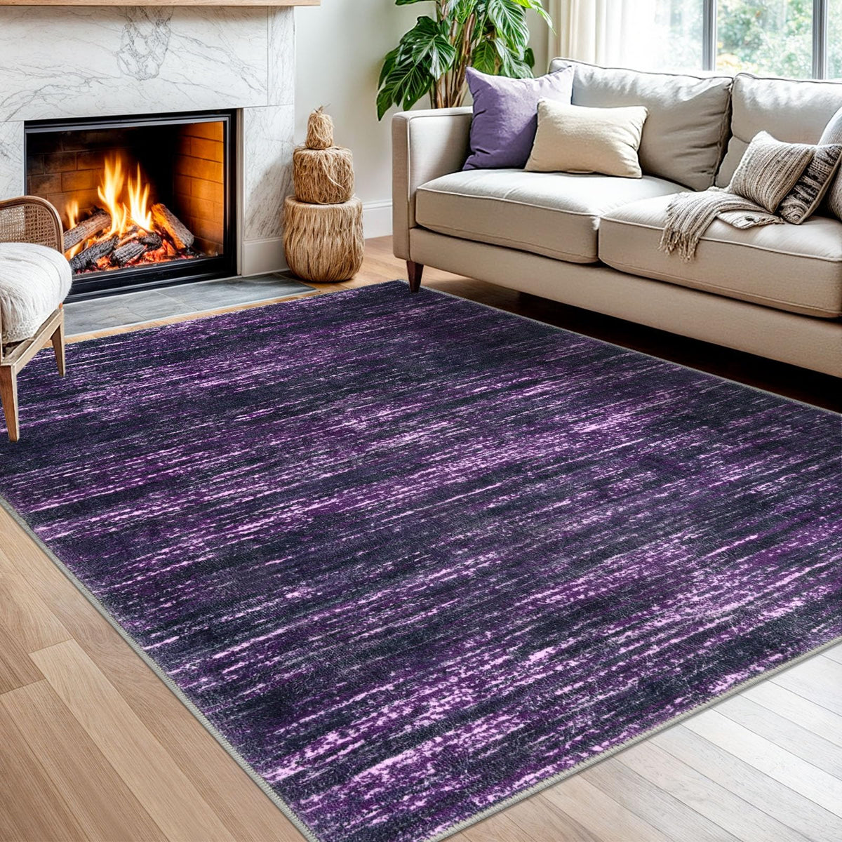 SIILOOM 3x5 Washable Area Rug Non Slip Door Mat Indoor for Entryway Bedside