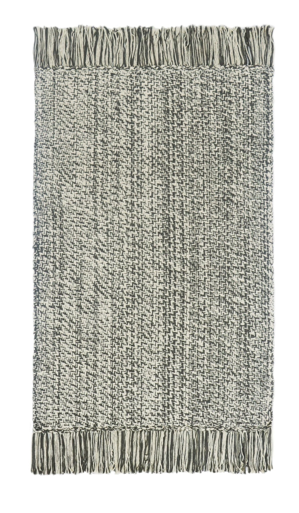 COTTON CRAFT Woven Area Rug - 2 Pack Entryway Mat with Fringe - Tan Natural