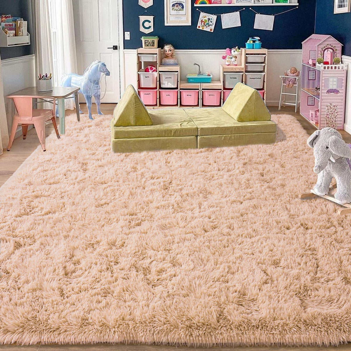 Small Black Area Rug, 2x3 Rug for Bedroom Shaggy Throw Rugs for Dorm Rug, Soft Shag Carpet for Kids Room, Plush Comfy Fluffy Bedside Rug for Home Decor Aesthetic